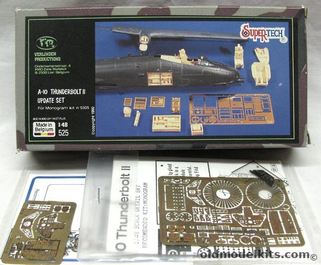 Verlinden 1/48 A-10 Thunderbolt II Update Set + 2X Eduard PE Sets, 525 plastic model kit